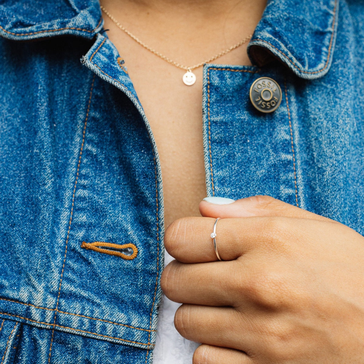Go Rings Bezel Stackable Ring - Handmade 14-karat Gold-Filled Ring | Go Rings Ring