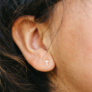 Cross Stud Earrings